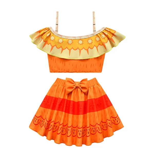 Princess Pool Party Floral Swimwear for Kids Encanto Mirabel Isabela Summer Swimming Suit Girl Beach Outfit Swimsuit 2 4 6 8T 2