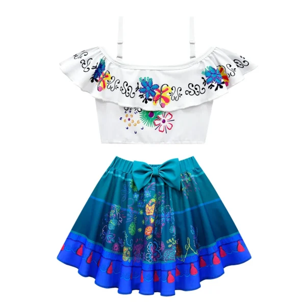 Princess Pool Party Floral Swimwear for Kids Encanto Mirabel Isabela Summer Swimming Suit Girl Beach Outfit Swimsuit 2 4 6 8T 6
