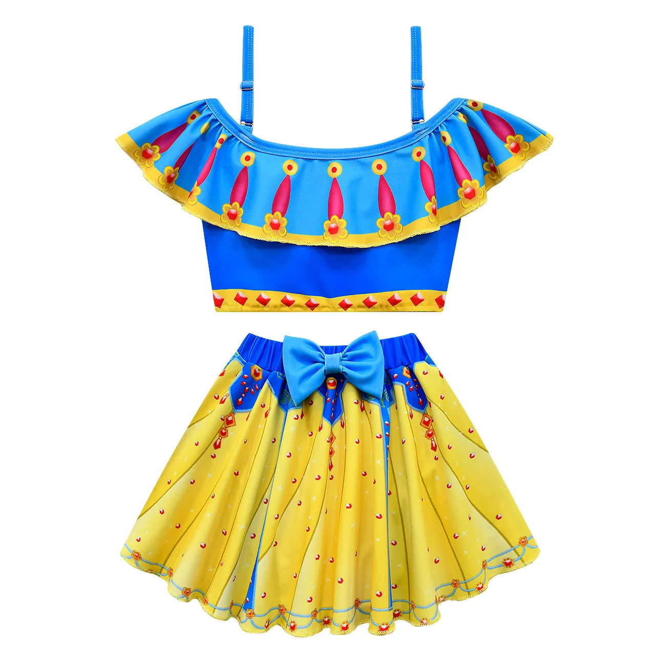 Princess Pool Party Floral Swimwear for Kids Encanto Mirabel Isabela Summer Swimming Suit Girl Beach Outfit Swimsuit 2 4 6 8T 17
