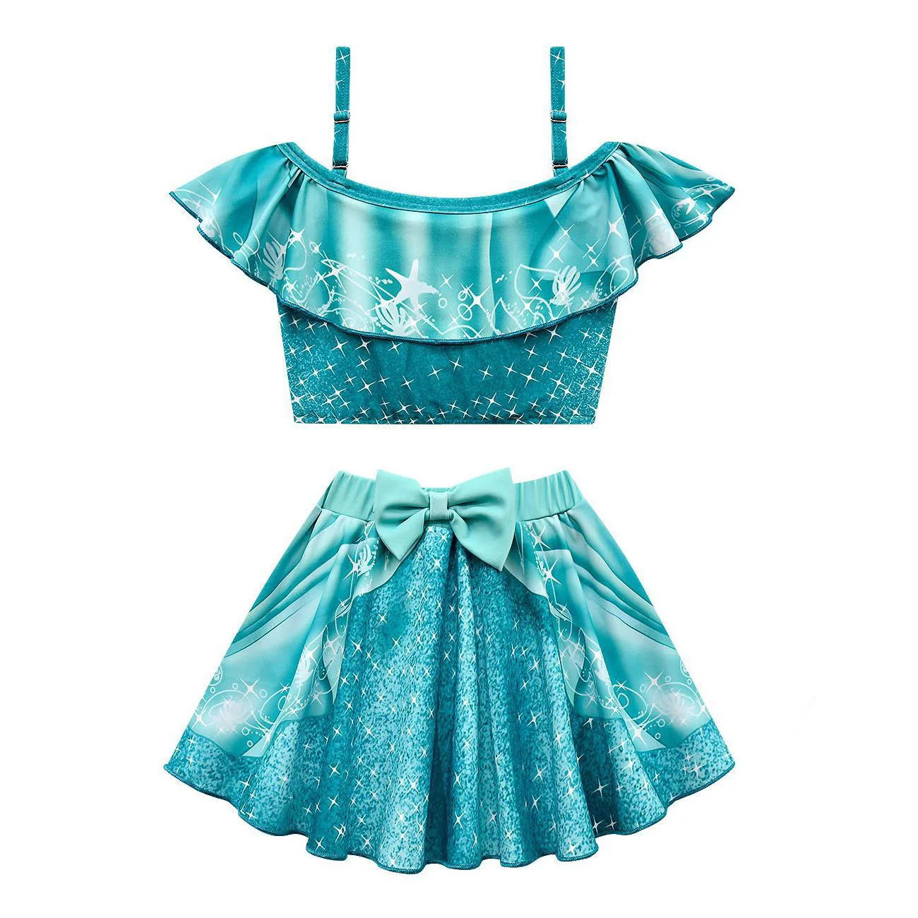 Princess Pool Party Floral Swimwear for Kids Encanto Mirabel Isabela Summer Swimming Suit Girl Beach Outfit Swimsuit 2 4 6 8T 9